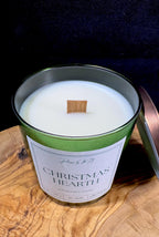 Christmas Hearth Candle – 8oz Hand-Poured Soy Candle, Orange Spice, Fir & Pine, Cozy Holiday Scent