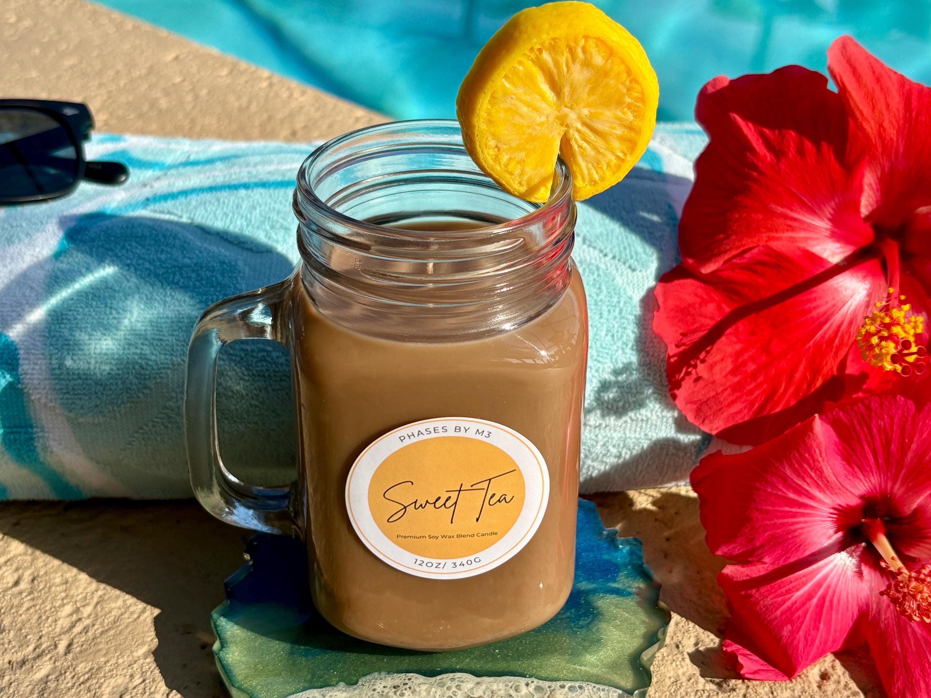 Summer Beverage Mason Jar Candles: Lemonade, Pink Lemonade, Sweet Tea, Apple Pie Moonshine