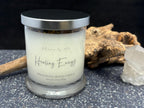 Reiki Charged Intention Candle Collection | 9oz Soy Candles with Crystals and Herbs | Manifestation, Healing & Spiritual Energy Candles