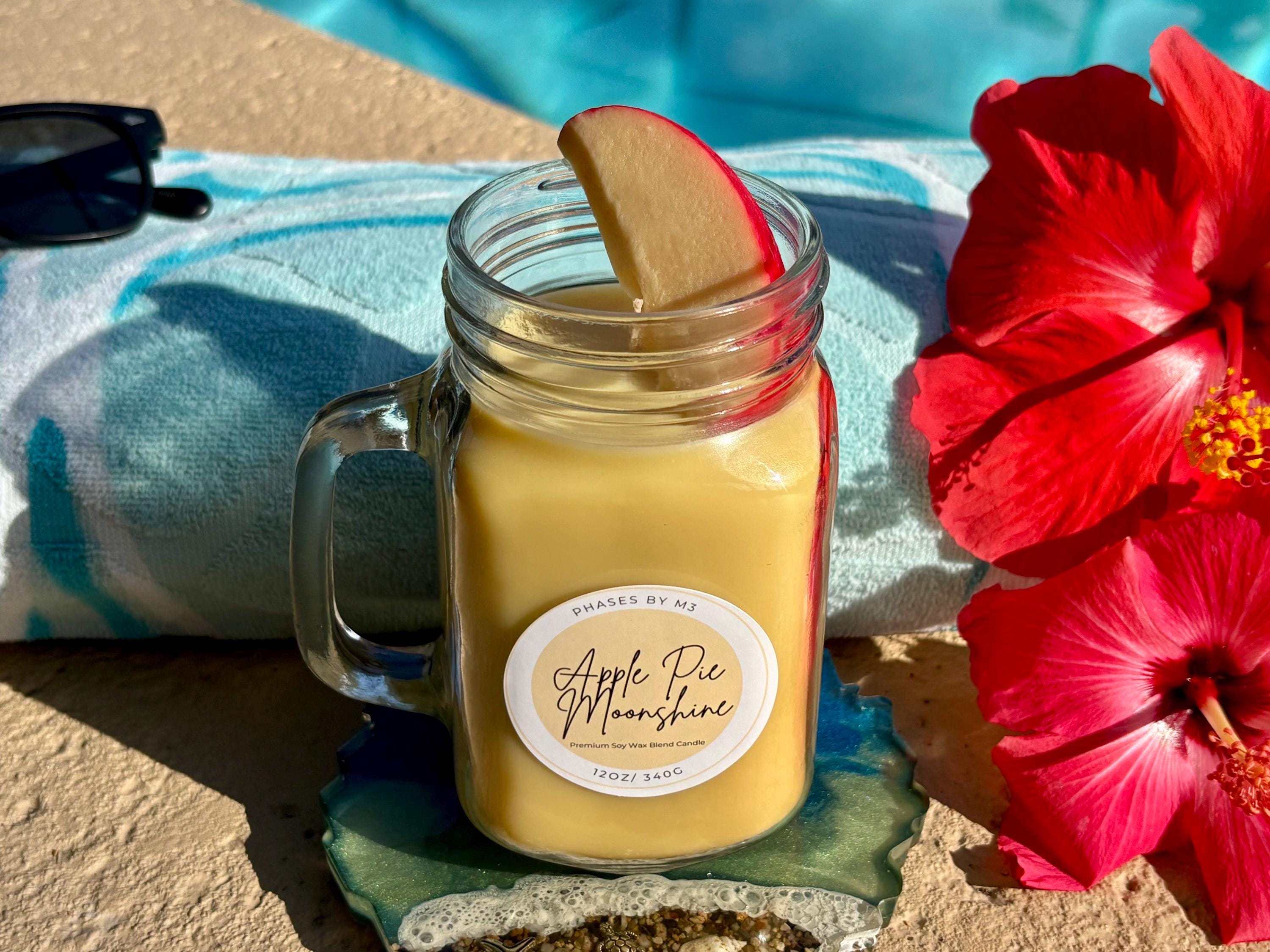 Summer Beverage Mason Jar Candles: Lemonade, Pink Lemonade, Sweet Tea, Apple Pie Moonshine