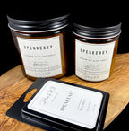 Speakeasy – Leather & Juniper Scented | Amber Glass Candle | Gin Lounge Candle | Masculine Candle | 7oz and 12oz candles