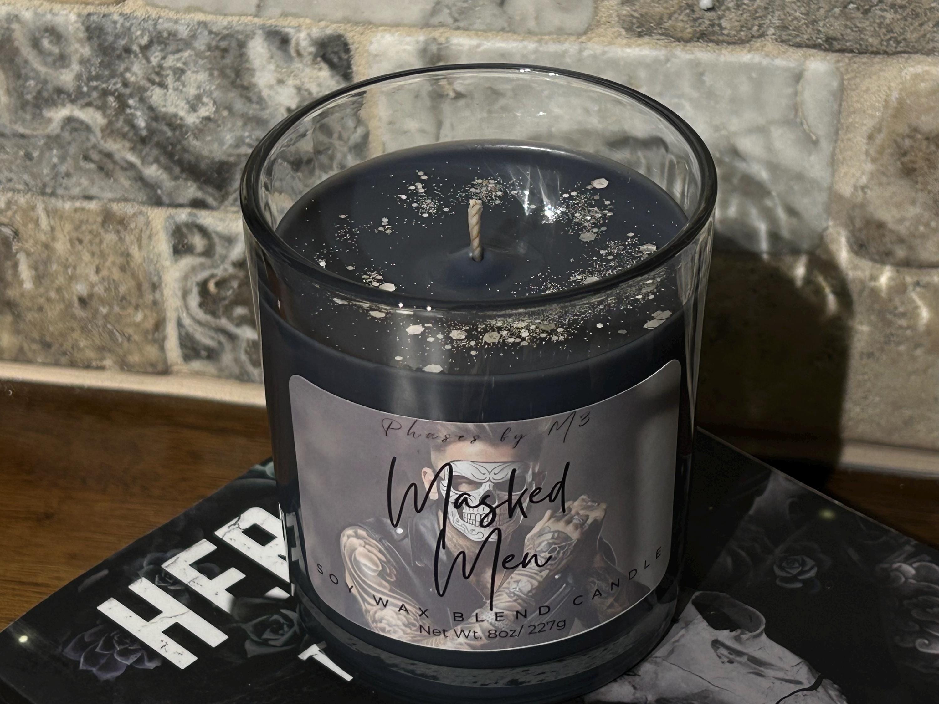 Masked Men Candle & Wax Melts – Tonka, Leather, Oud and Smoke | Bookish and Bold Aroma