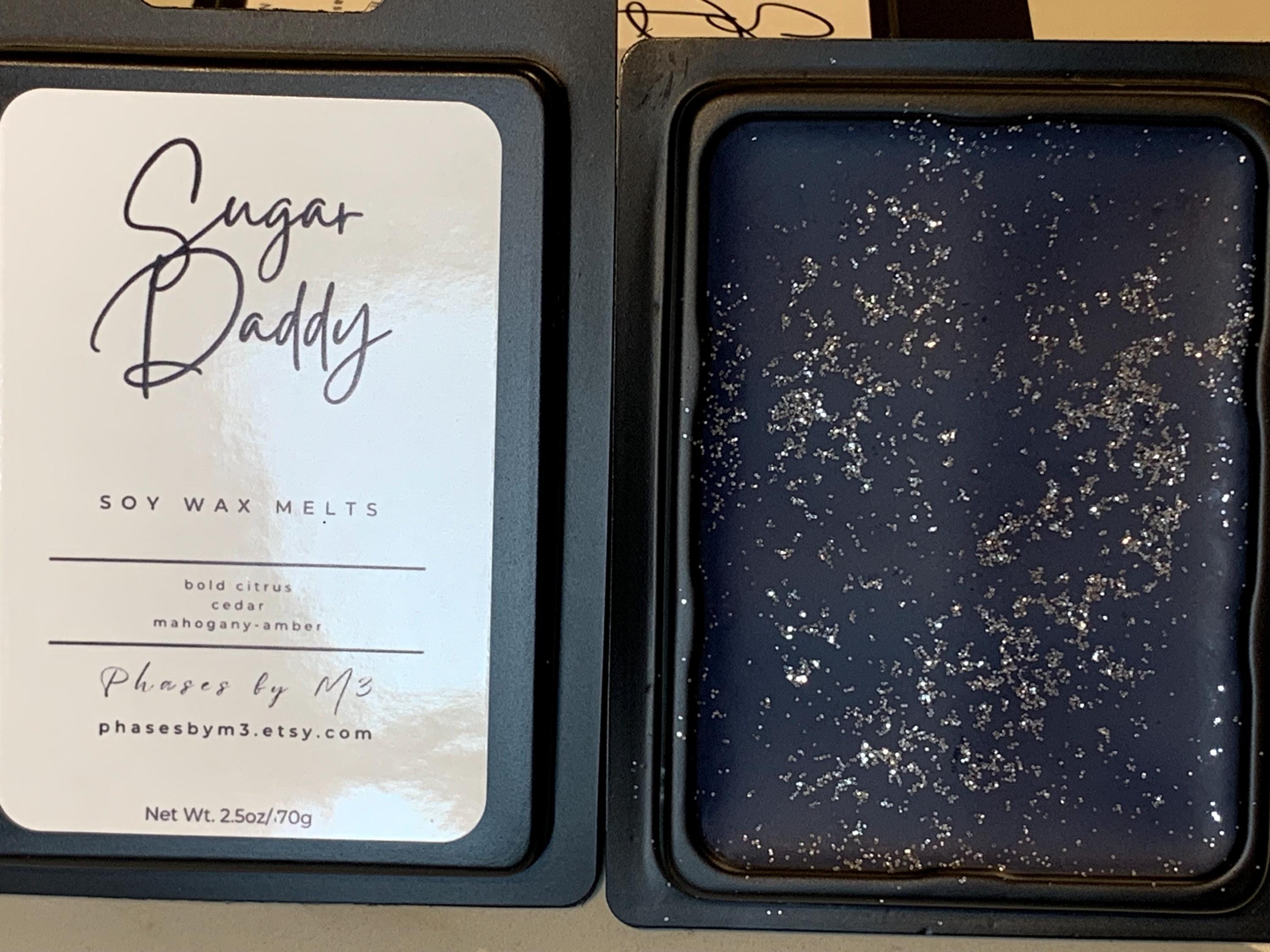 Sugar Daddy Wax Melts – Citrus, Mahogany & Amber | Masculine Luxury Scent | 2.5oz Soy Melts