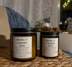 Moonlit Library Candle & Wax Melts – Teakwood, Cedar and Amber
