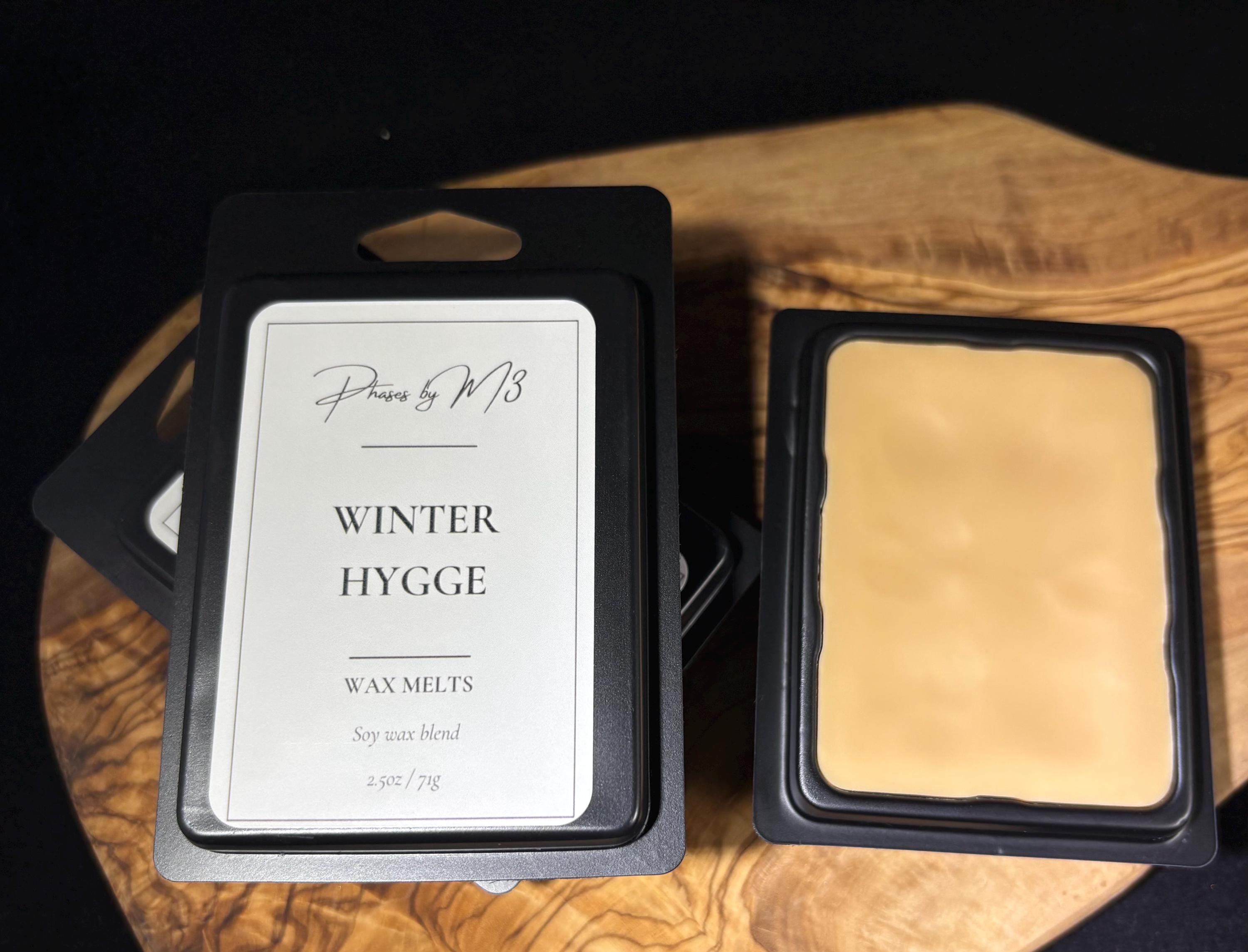 Winter Hygge Candle | 7oz and 12oz Amber Glass Candles | 2.5oz Wax Melts | Cozy Fir, Juniper and Forest Scent | Holiday & Winter Home Decor