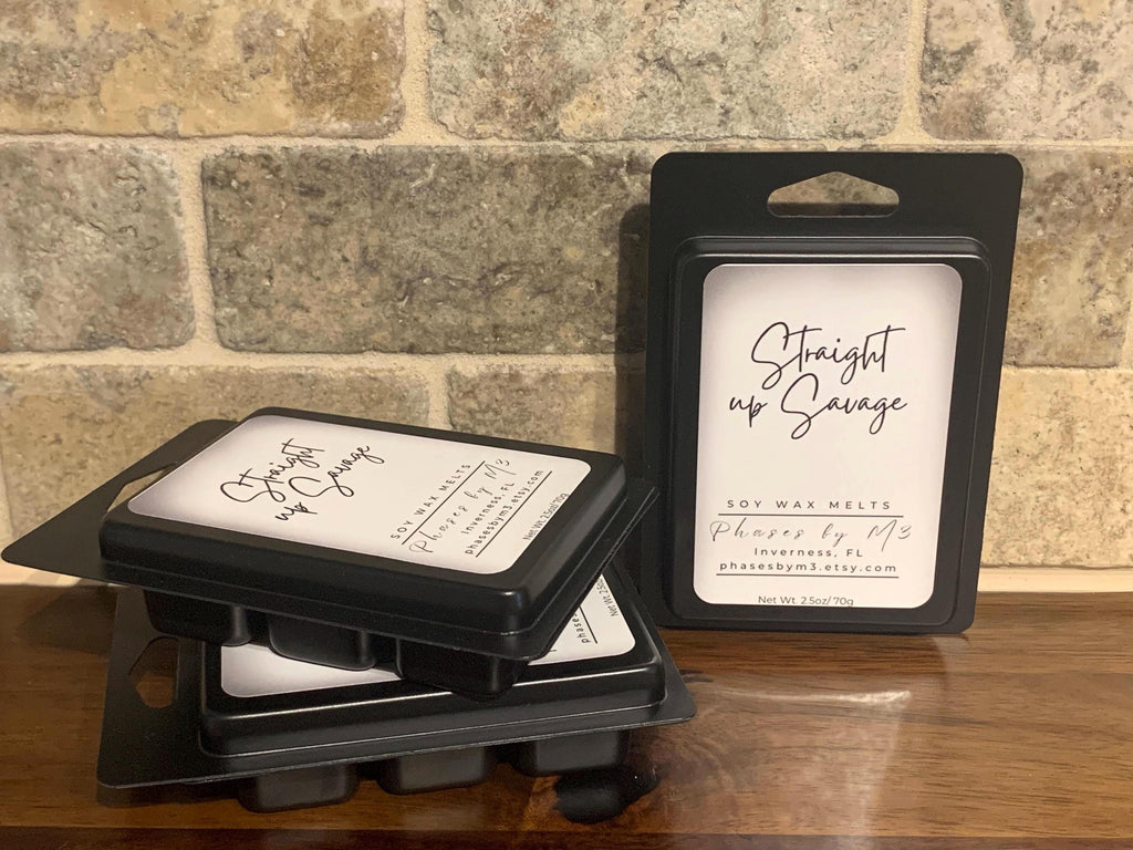 Straight Up Savage Wax Melts – Bold & Sexy Aroma for Spicy Book Nights | 2.5oz