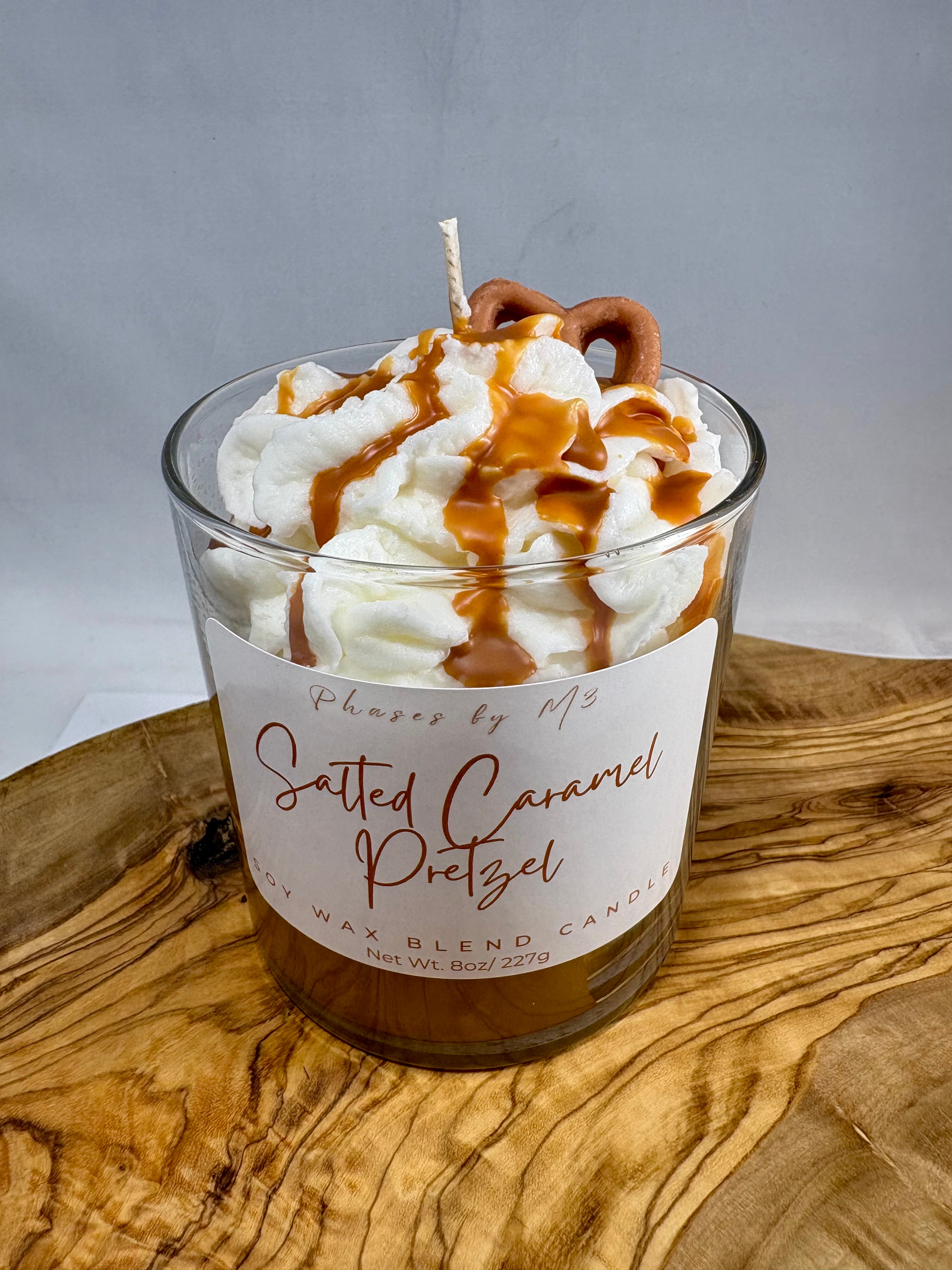 Dessert Collection soy wax candles Salted Caramel Pretzel/Hot Fudge Brownie/Hot Baked Apple Pie/ Winterberry Chantilly Cake and more!