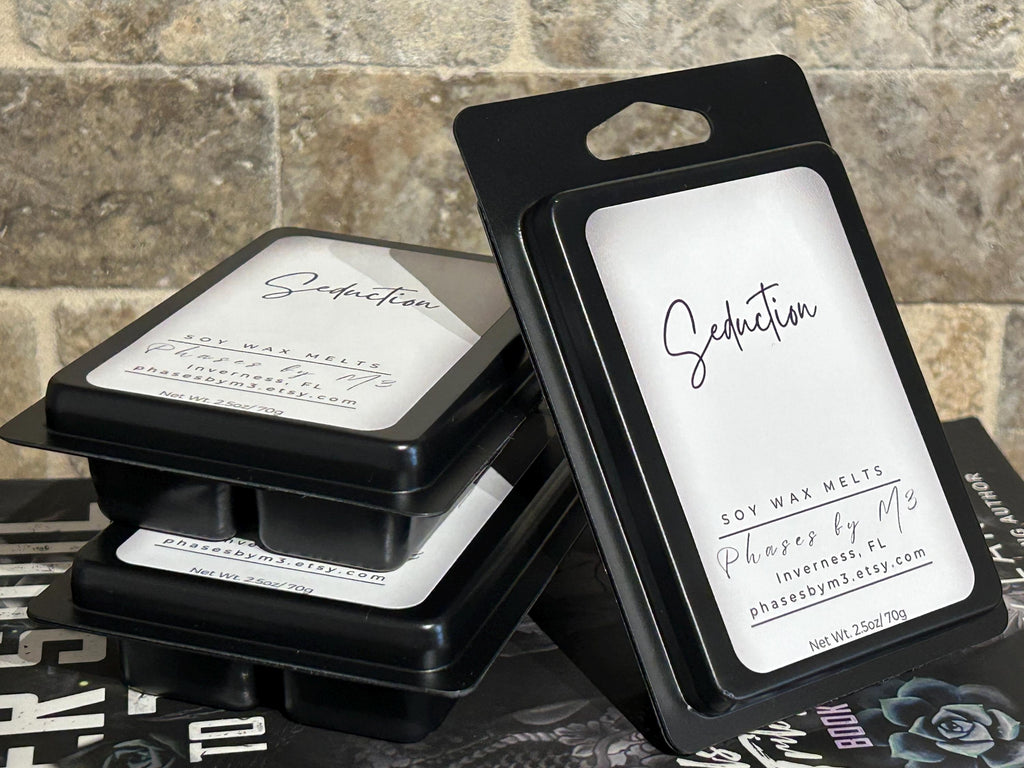 Seduction Wax Melts – 2.5oz | Citrus, Myrrh & Cashmere Woods | Bookish Mood Melt