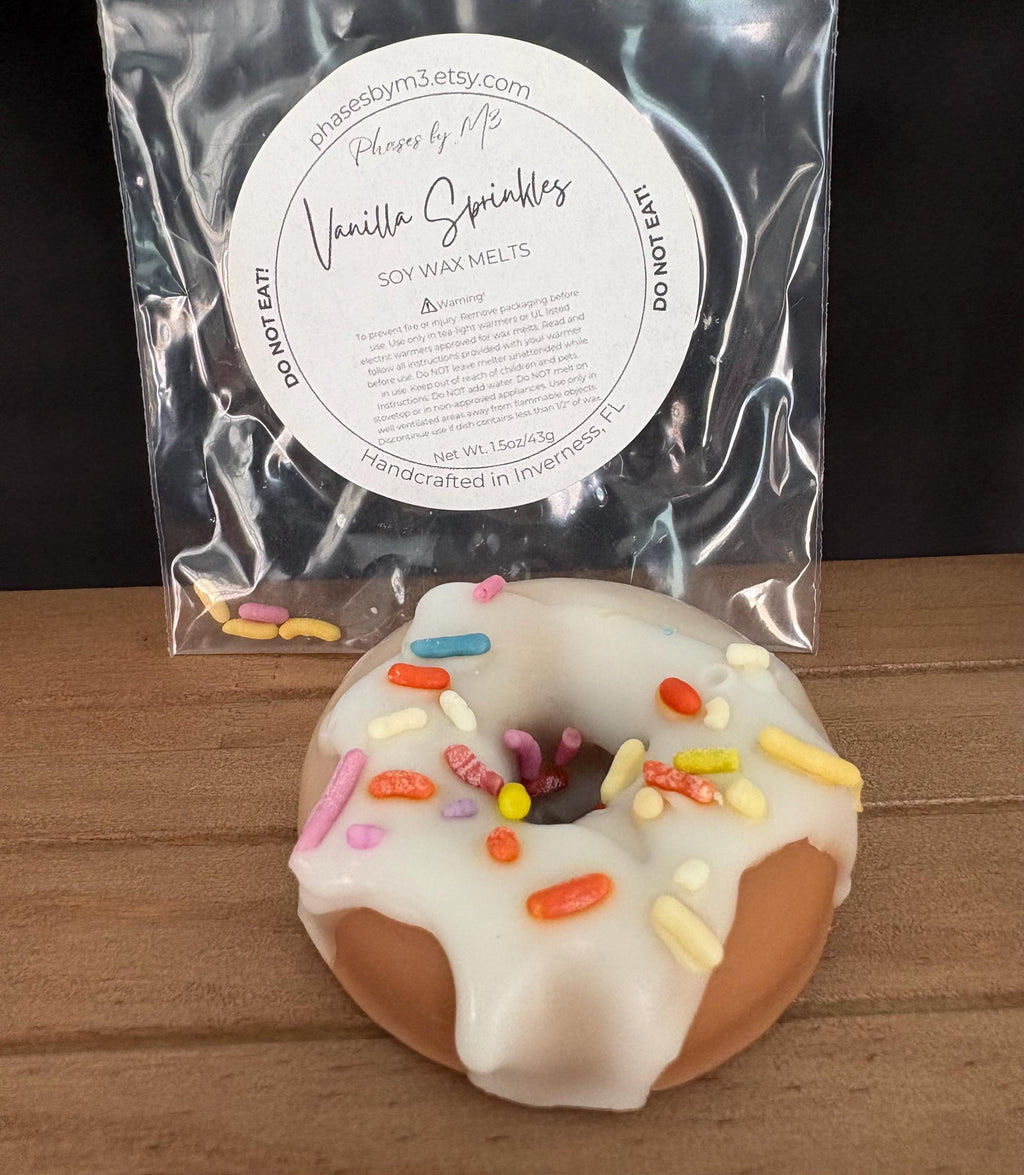 Donut Wax Melts | 6 or 9 Pack | Highly Scented Dessert-Inspired Wax Melts for Warmers | Sweet Bakery Wax Tarts