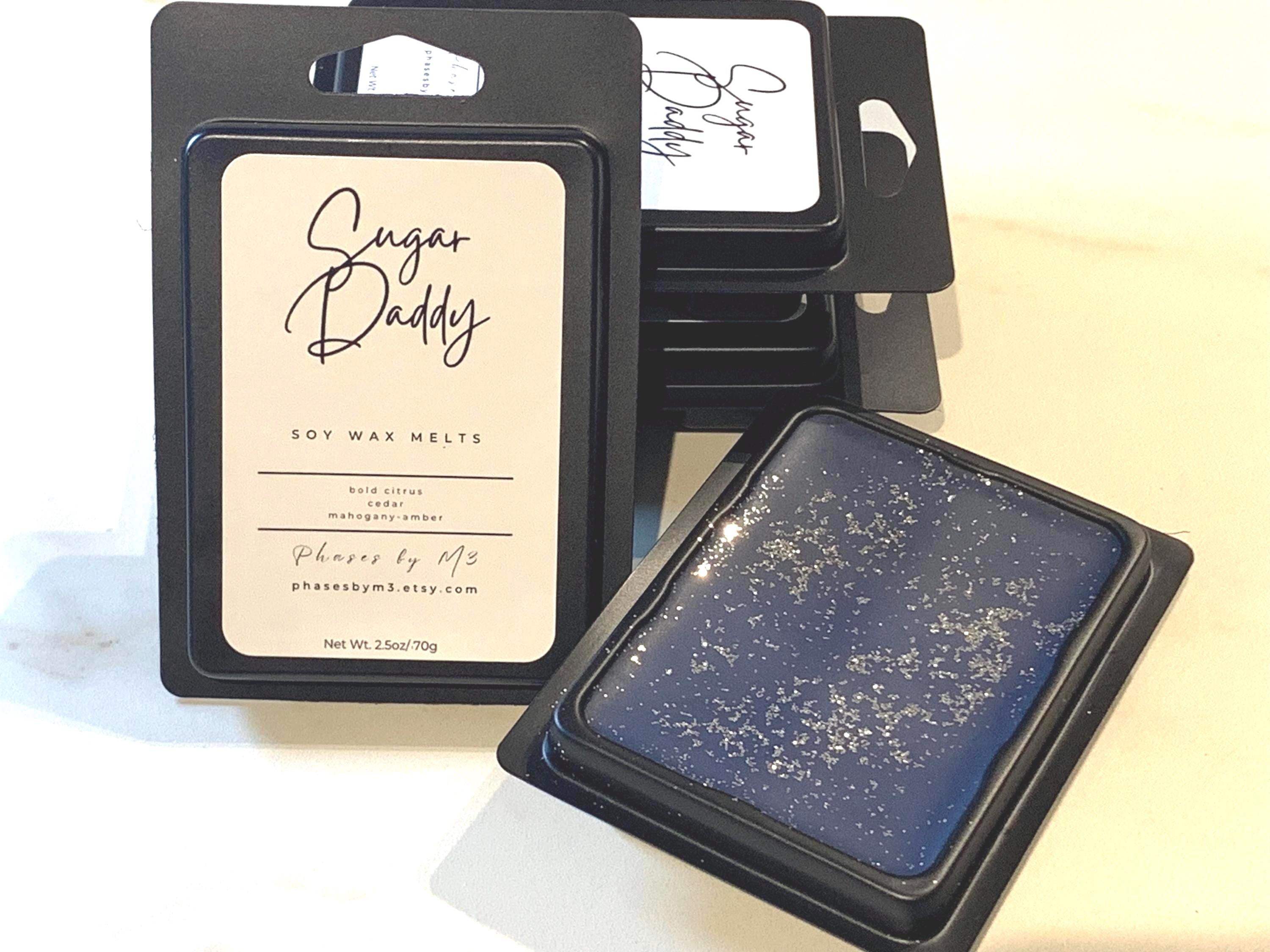 Sugar Daddy Wax Melts – Citrus, Mahogany & Amber | Masculine Luxury Scent | 2.5oz Soy Melts