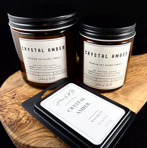Crystal Amber Candles and Wax Melts