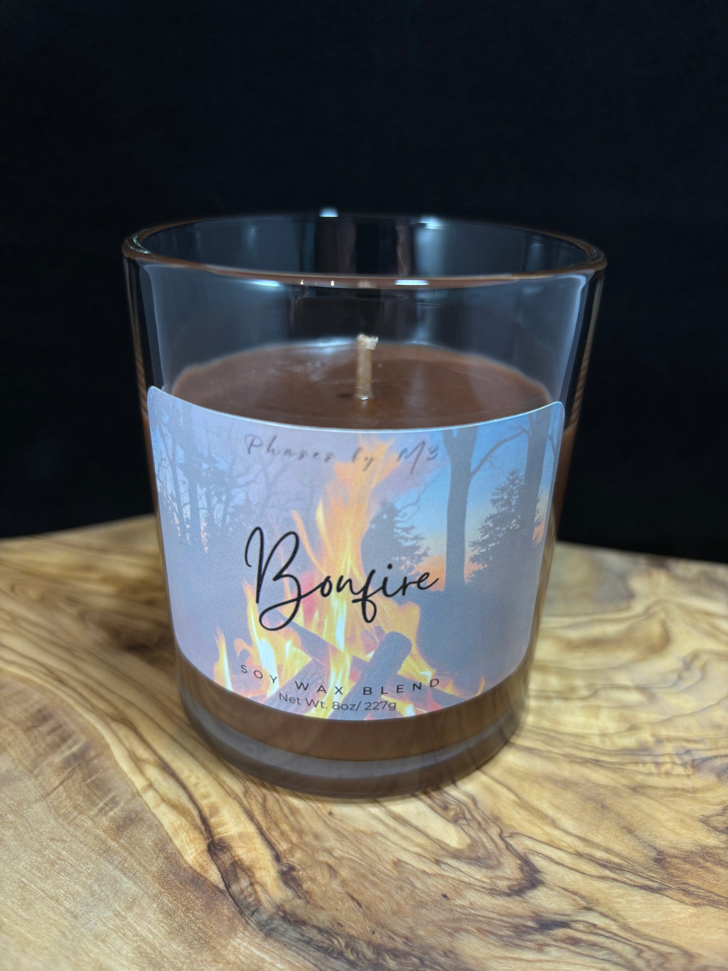 Bonfire Candle & Wax Melts | Smoky Firewood, Clove and Amber Scent | Cozy Campfire Soy Wax Blend for Fall and Winter