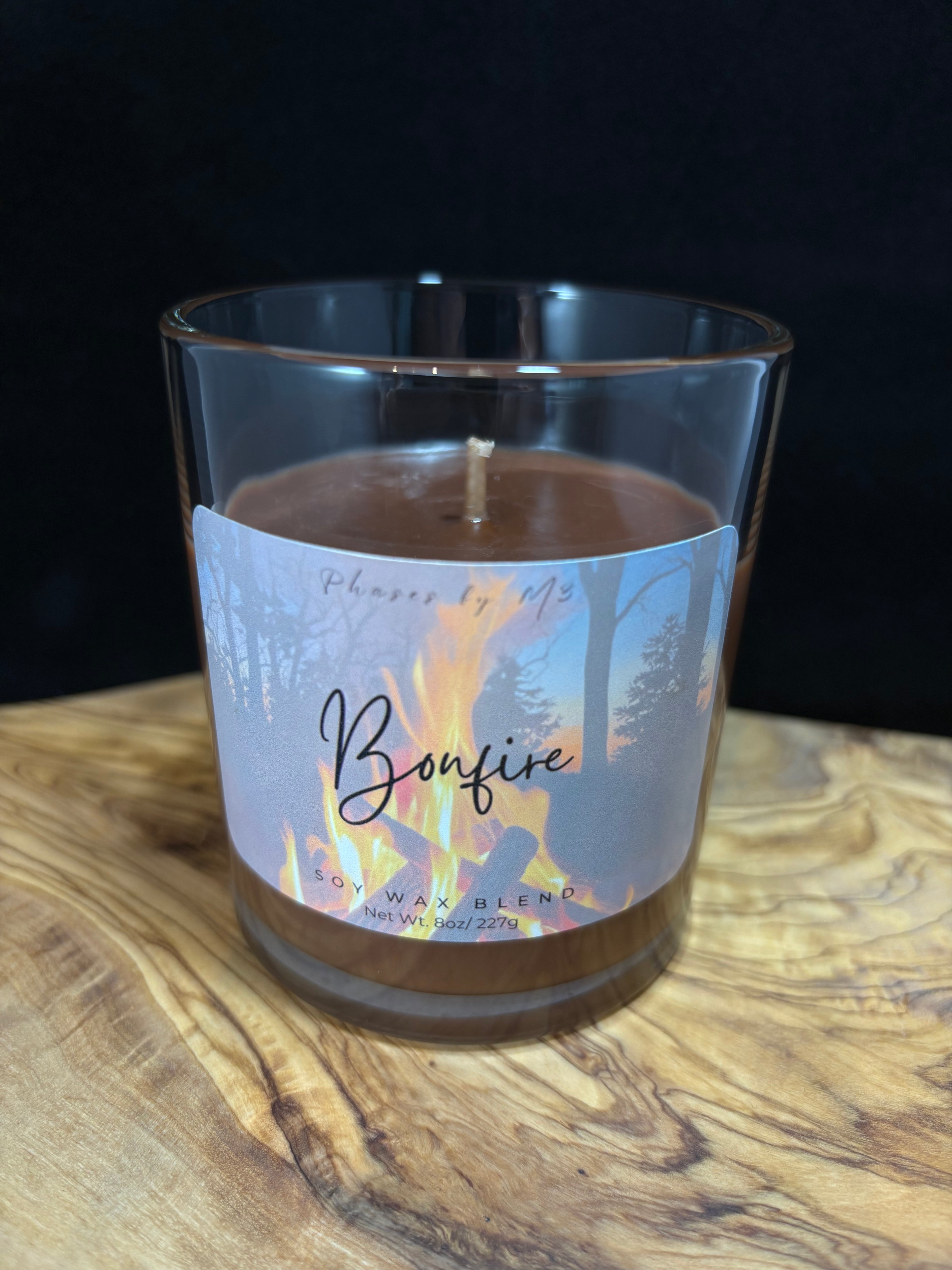 Bonfire Candle & Wax Melts | Smoky Firewood, Clove and Amber Scent | Cozy Campfire Soy Wax Blend for Fall and Winter