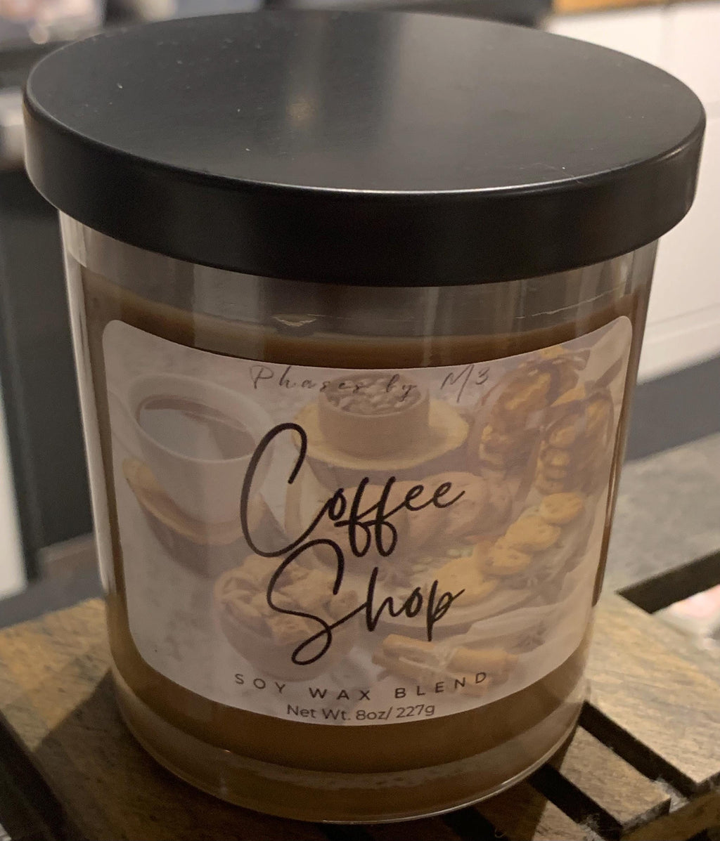 Coffee Shop Candle & Wax Melts | Cinnamon, Coffee, Pastries and Tonka Bean | Cozy Café Scent