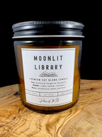 Moonlit Library Candle & Wax Melts – Teakwood, Cedar and Amber