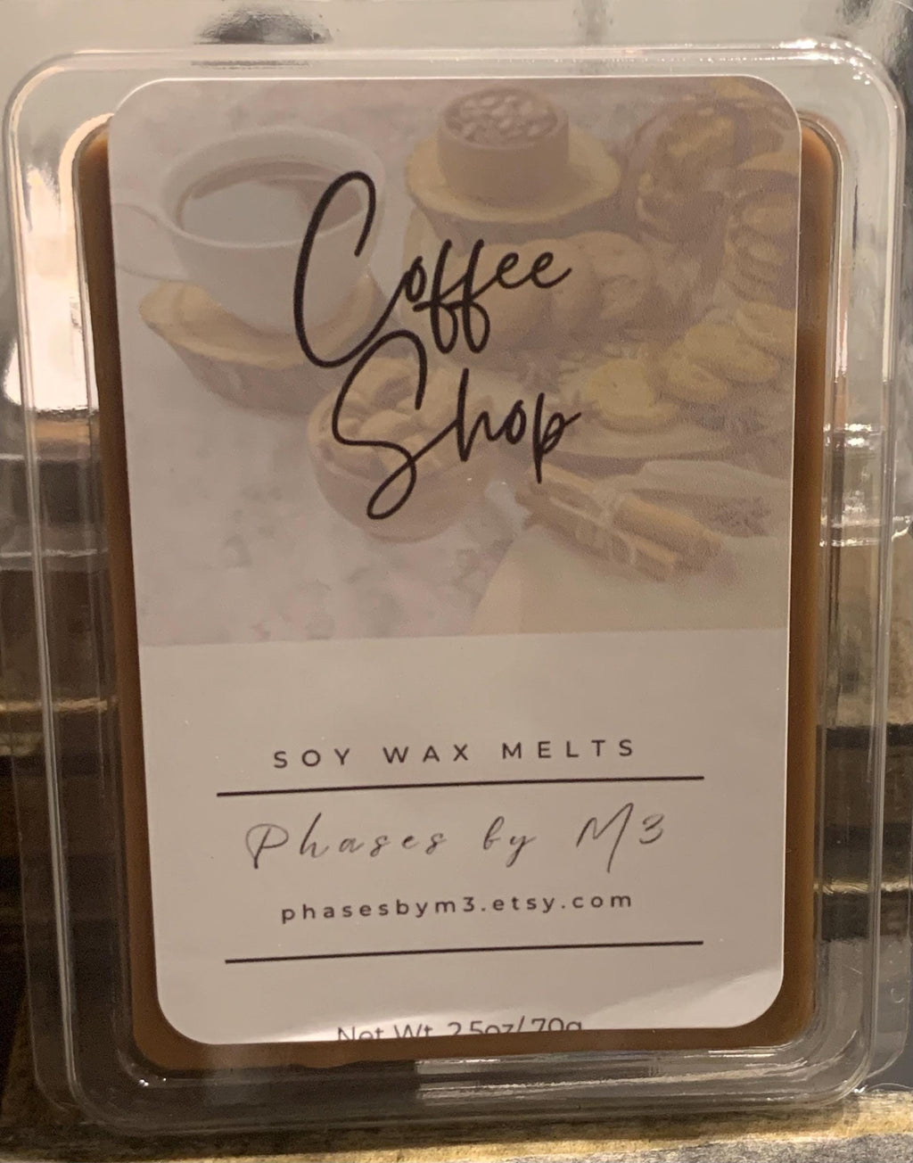 Coffee Shop Candle & Wax Melts | Cinnamon, Coffee, Pastries and Tonka Bean | Cozy Café Scent