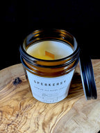 Speakeasy – Leather & Juniper Scented | Amber Glass Candle | Gin Lounge Candle | Masculine Candle | 7oz and 12oz candles