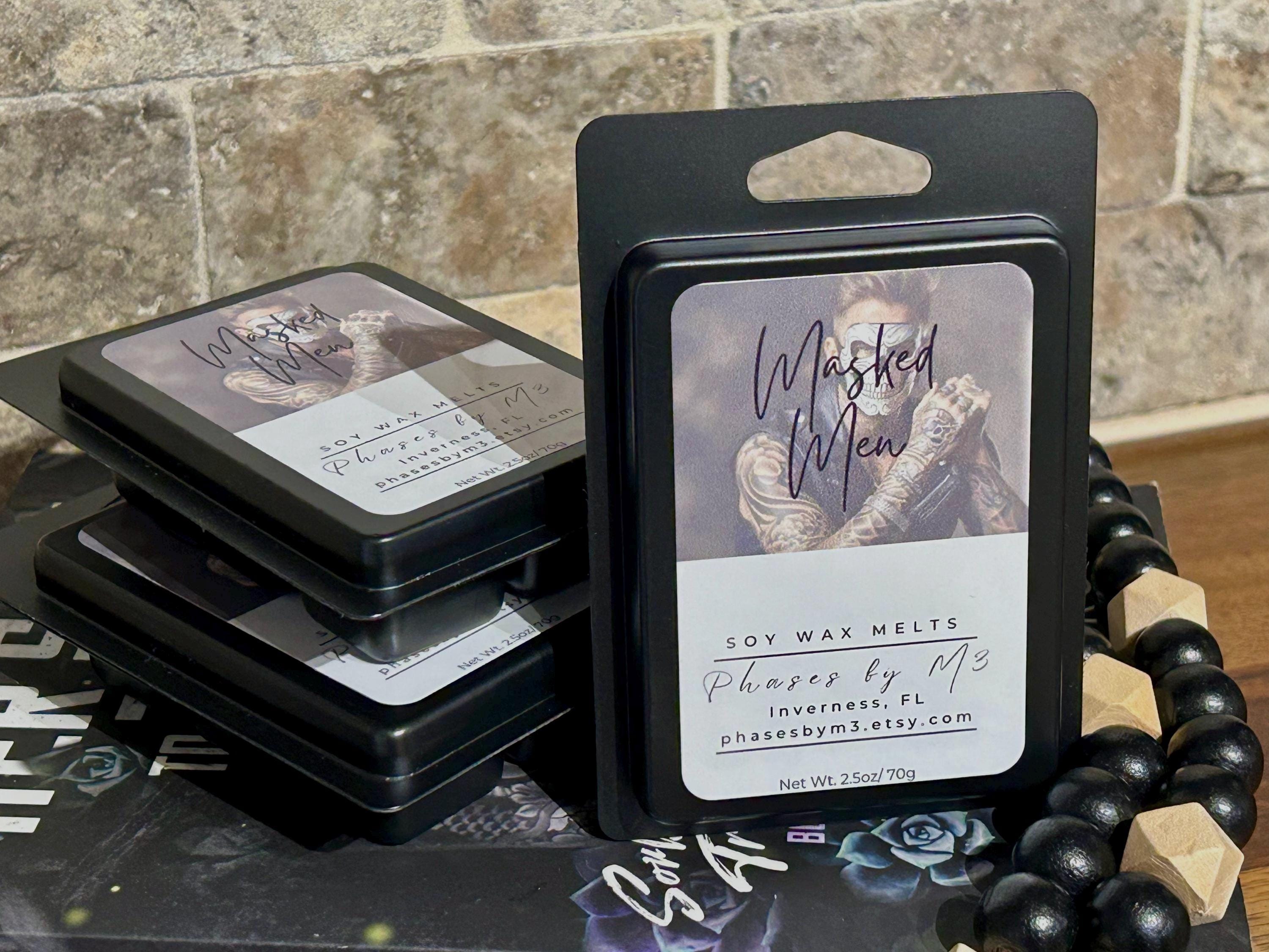 Masked Men Candle & Wax Melts – Tonka, Leather, Oud and Smoke | Bookish and Bold Aroma