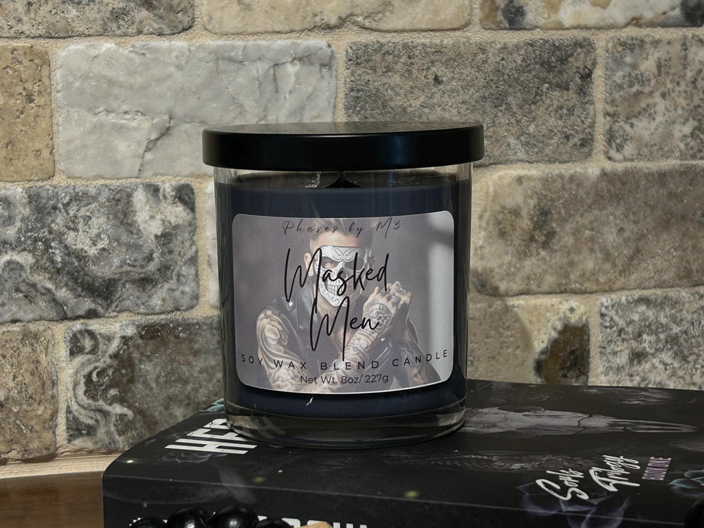 Masked Men Candle & Wax Melts – Tonka, Leather, Oud and Smoke | Bookish and Bold Aroma
