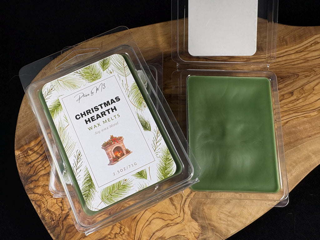 Christmas Hearth Candle – 8oz Hand-Poured Soy Candle, Orange Spice, Fir & Pine, Cozy Holiday Scent