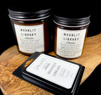 Moonlit Library Candle & Wax Melts – Teakwood, Cedar and Amber