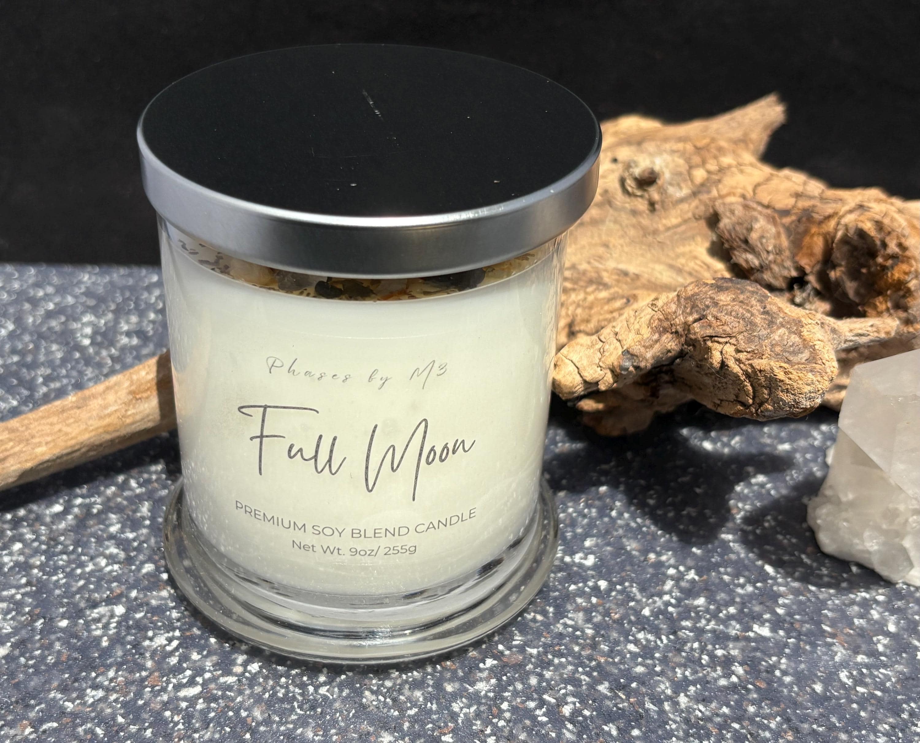 Reiki Charged Intention Candle Collection | 9oz Soy Candles with Crystals and Herbs | Manifestation, Healing & Spiritual Energy Candles