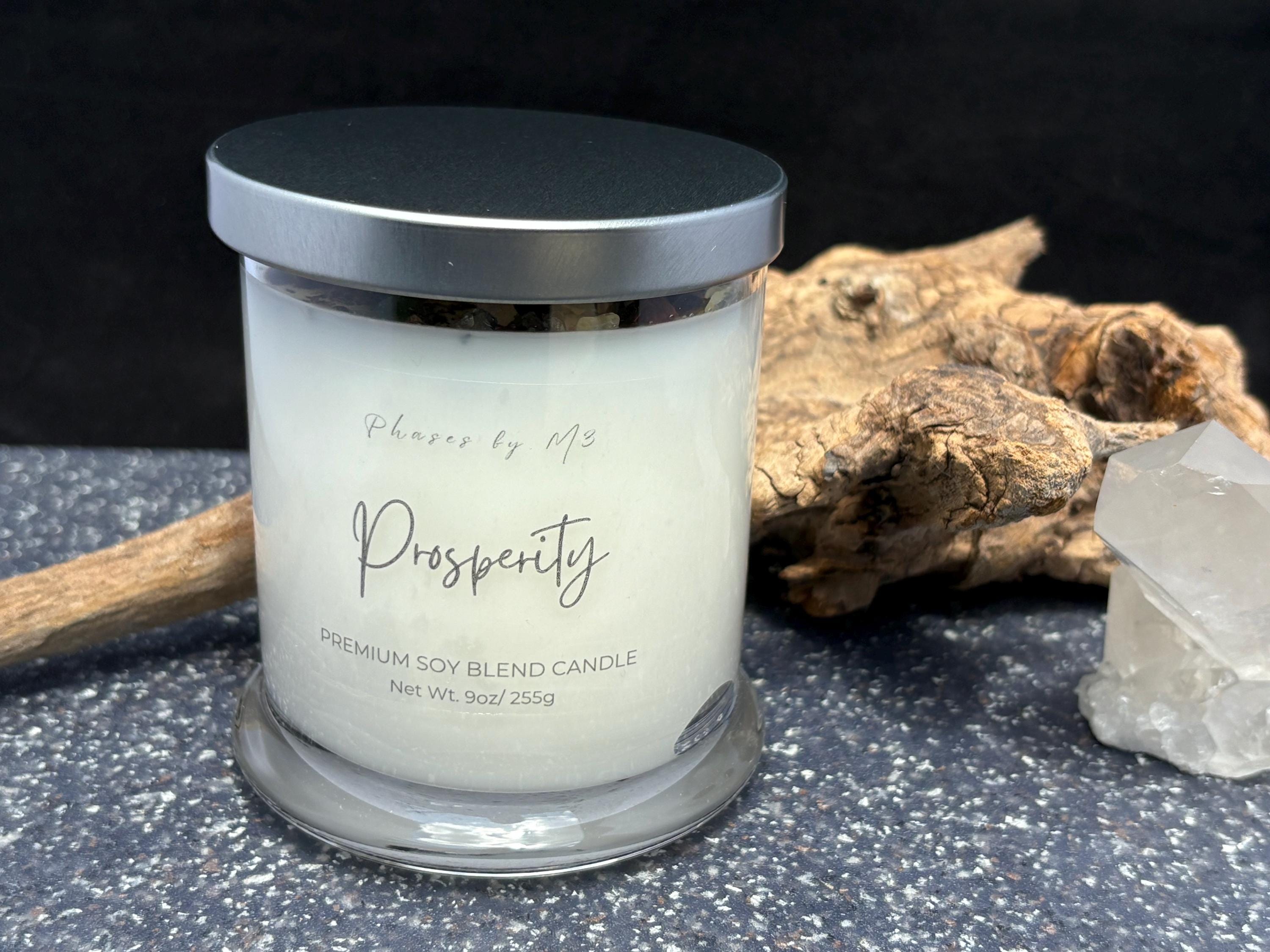 Reiki Charged Intention Candle Collection | 9oz Soy Candles with Crystals and Herbs | Manifestation, Healing & Spiritual Energy Candles